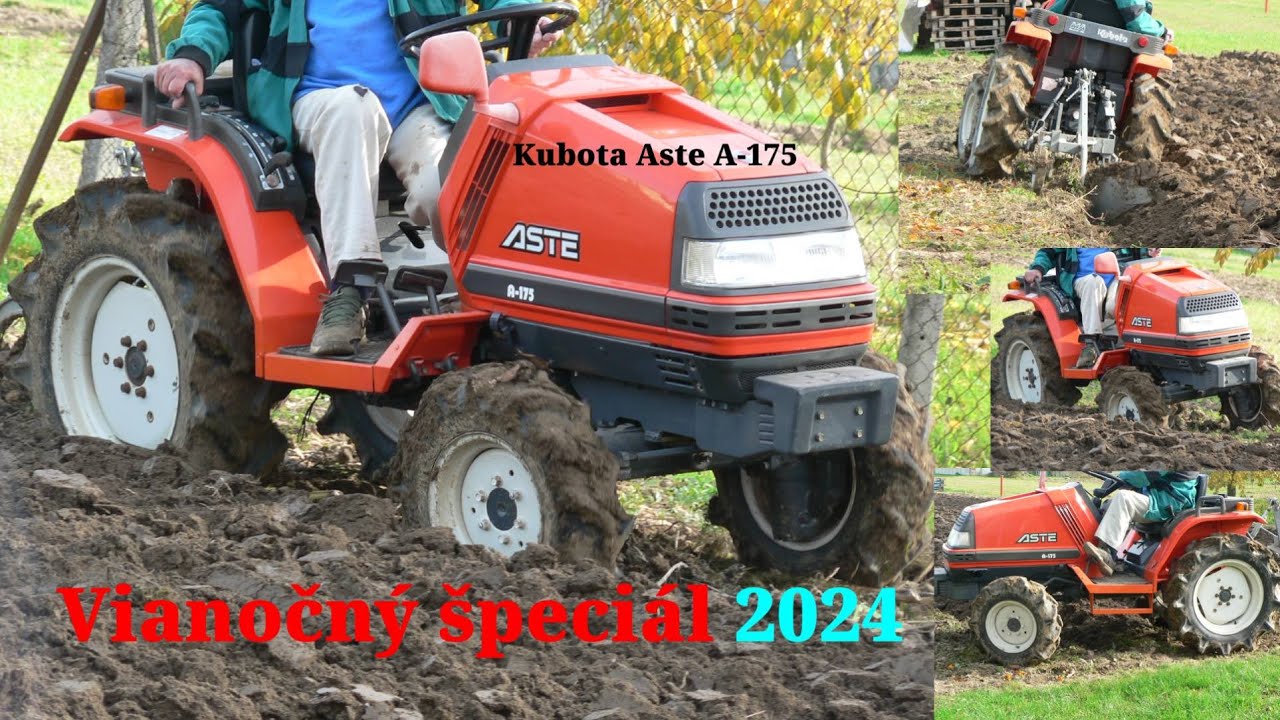 Vianočný špeciál 2024 - Orba záhrady s traktorom Kubota Aste A-175