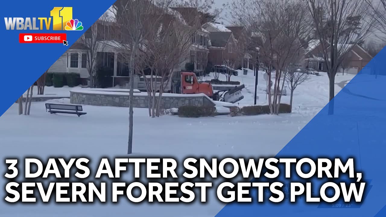 Snow plow arrives in Arundel Forest, 3 days after snowstorm