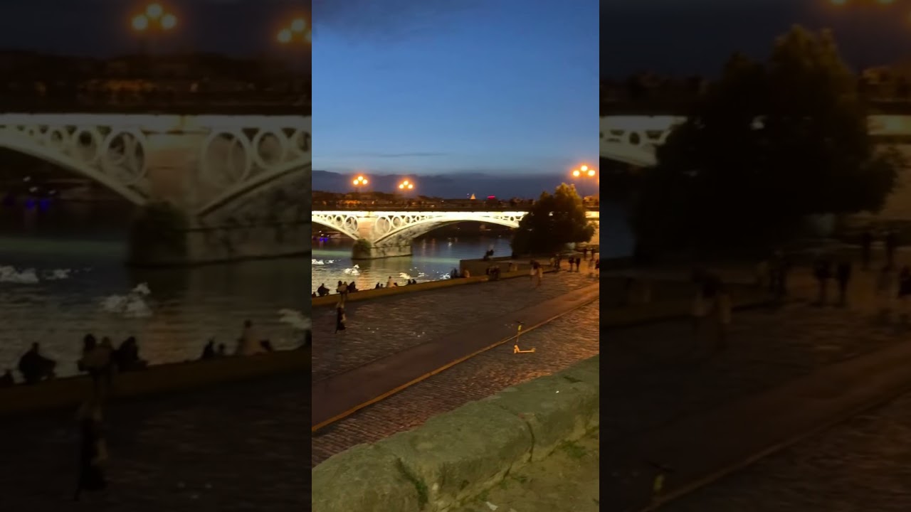 📍Puente de Triana at Sunset &ndash; Sevilla Spain 🇪🇸