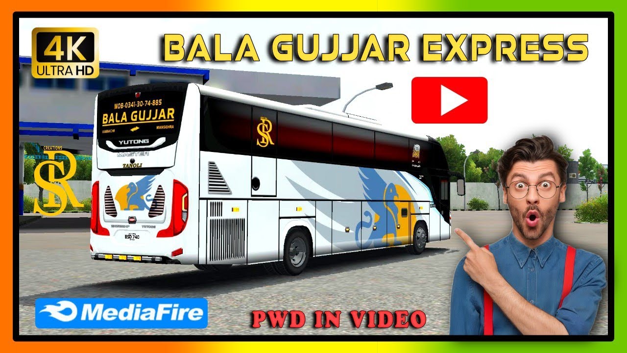 Bala Gujjar || Yutong Nova || Free Livery || 4k Ultra Hd || #bussimulatorindonesia #bussidlivery