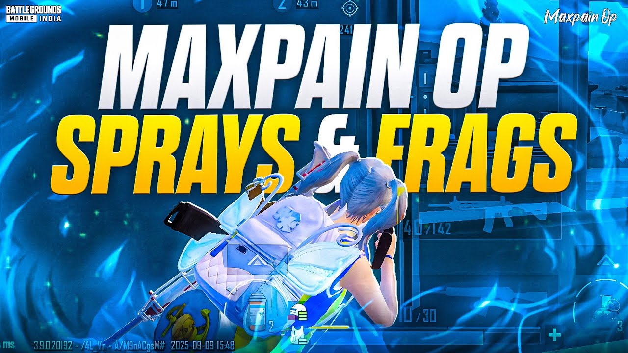 MAXPAIN OP SPRAYS & FRAGS HIGHLIGHTS 🫧 | IPHONE 13 - 60fps 🫠 #bgmi 