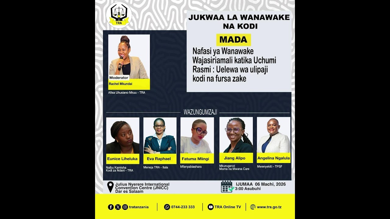 UZINDUZI WA JUKWAA LA WANAWAKE NA KODI