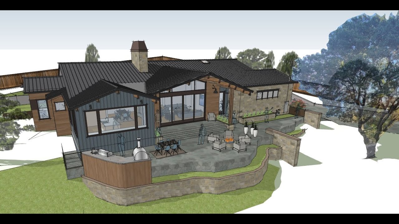 Woodside Traditional Home and ADU for Lisa&Steve  - 3D Model #3