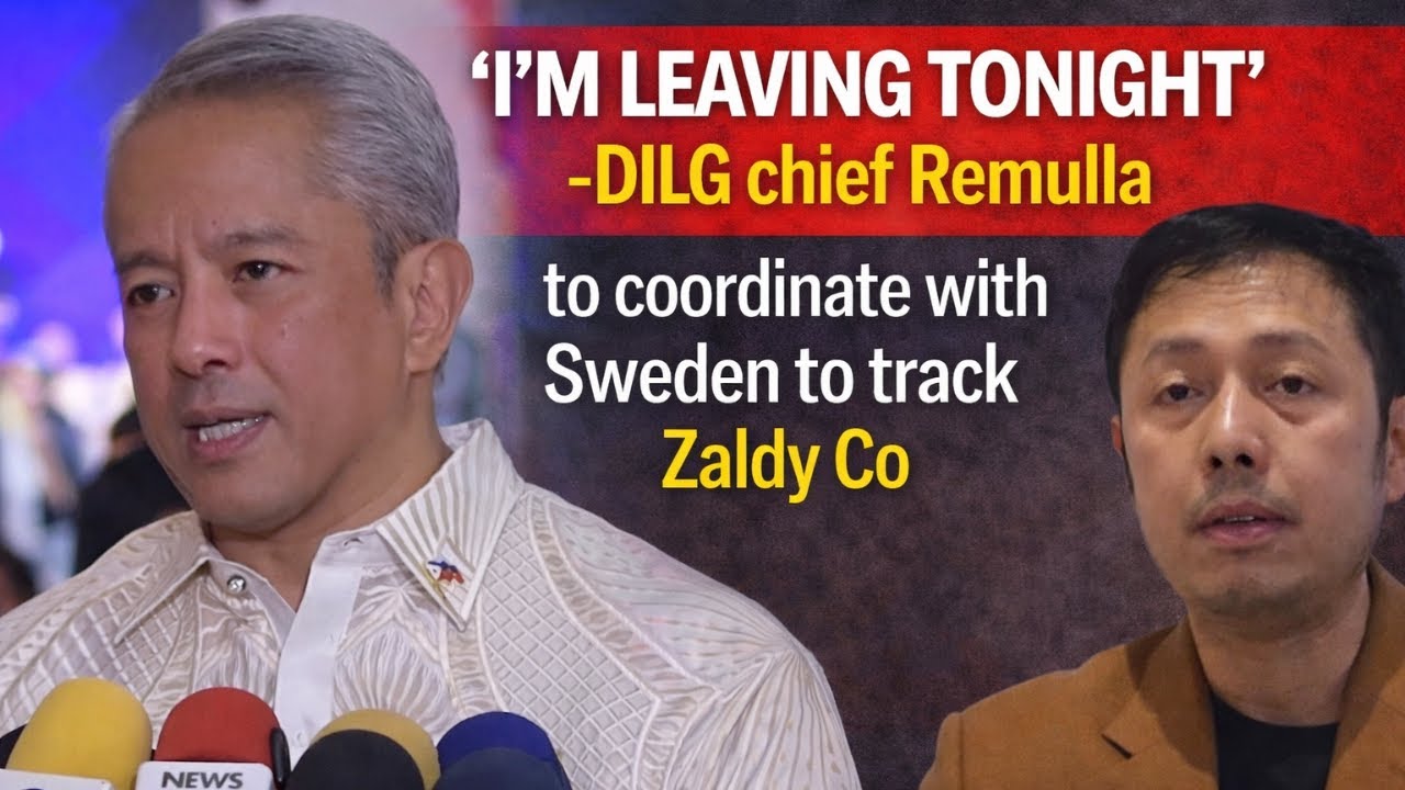 'I'm leaving tonight' -DILG chief Remulla to coordinate with Sweden to track Zaldy Co