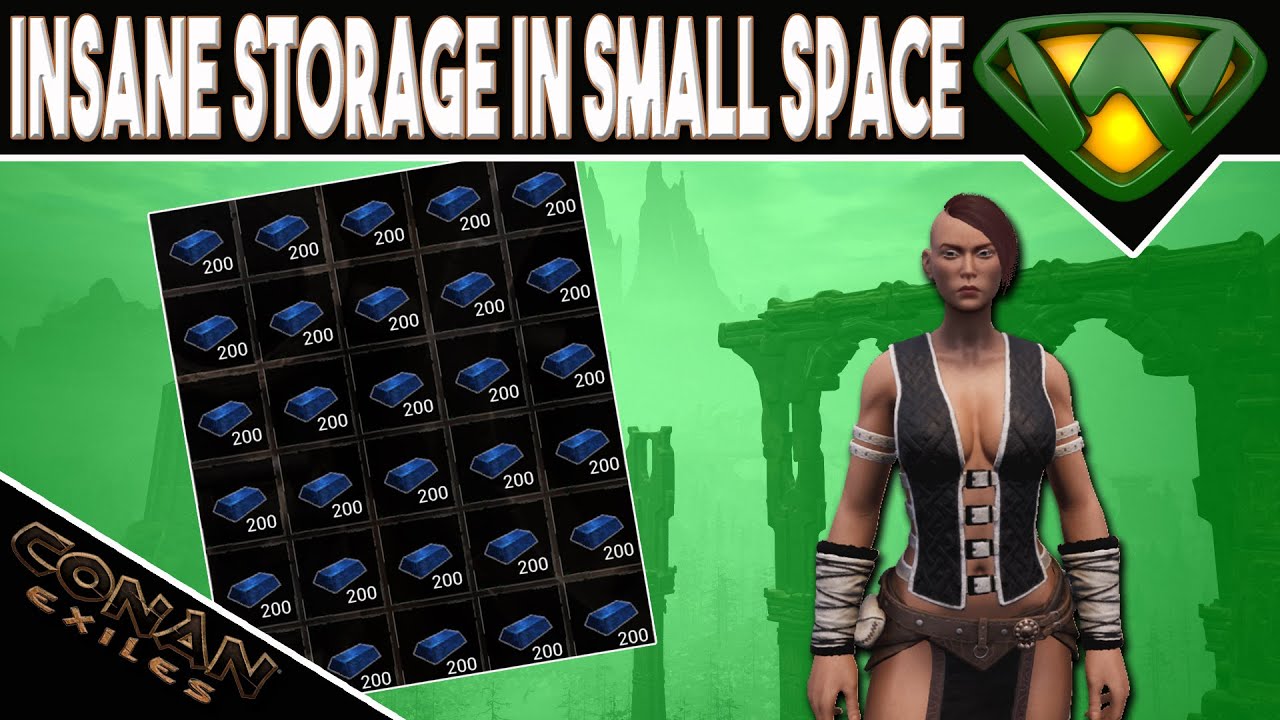 Insane amount of storage in a small space | Conan Exiles 2020