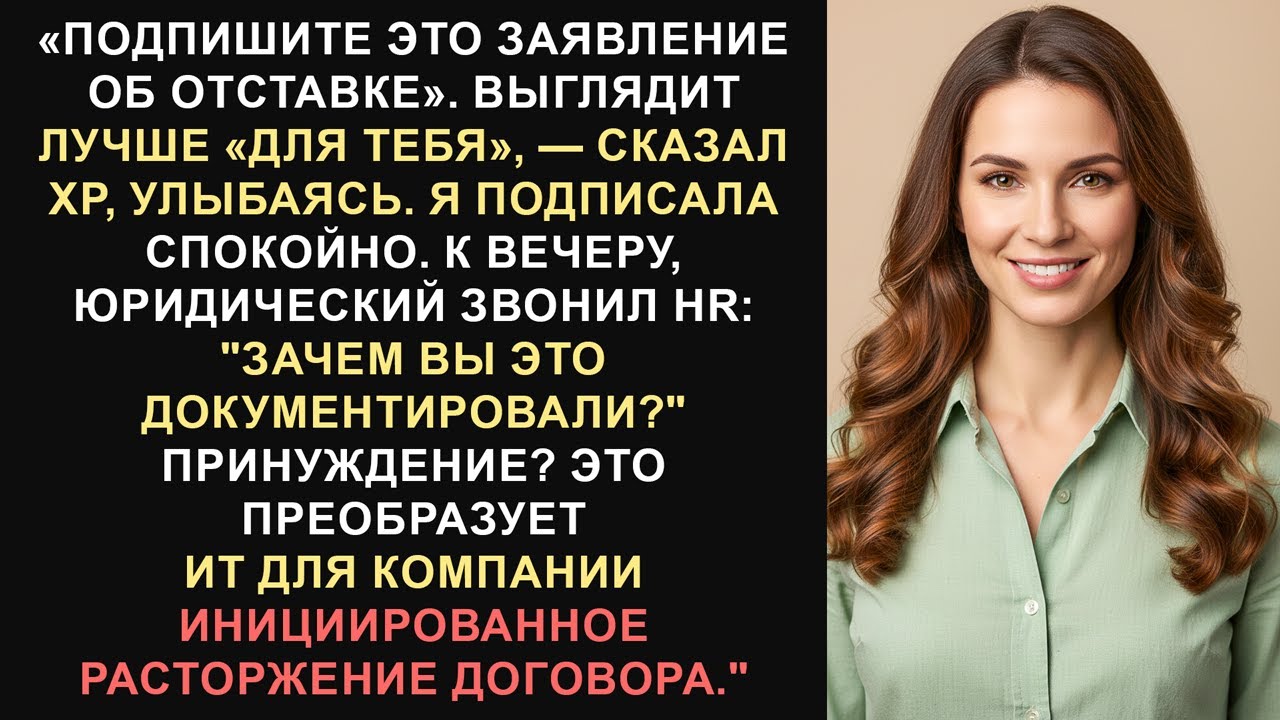 Она спокойно подписала документ, но отдел кадров не ожидал, что юристы будут читать мелкий шрифт.