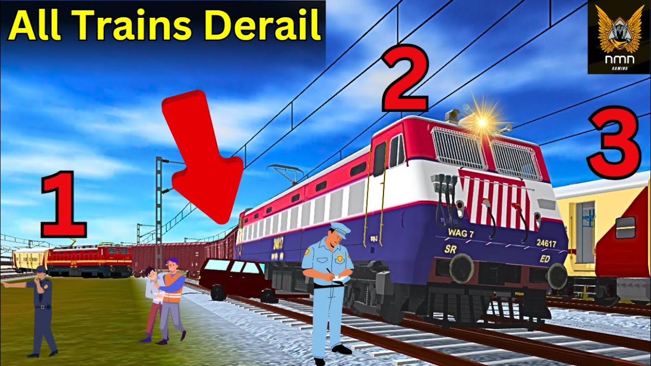 Car को track पर ले जाकर रख दिया और 😱| indian train crossing 3d accident 