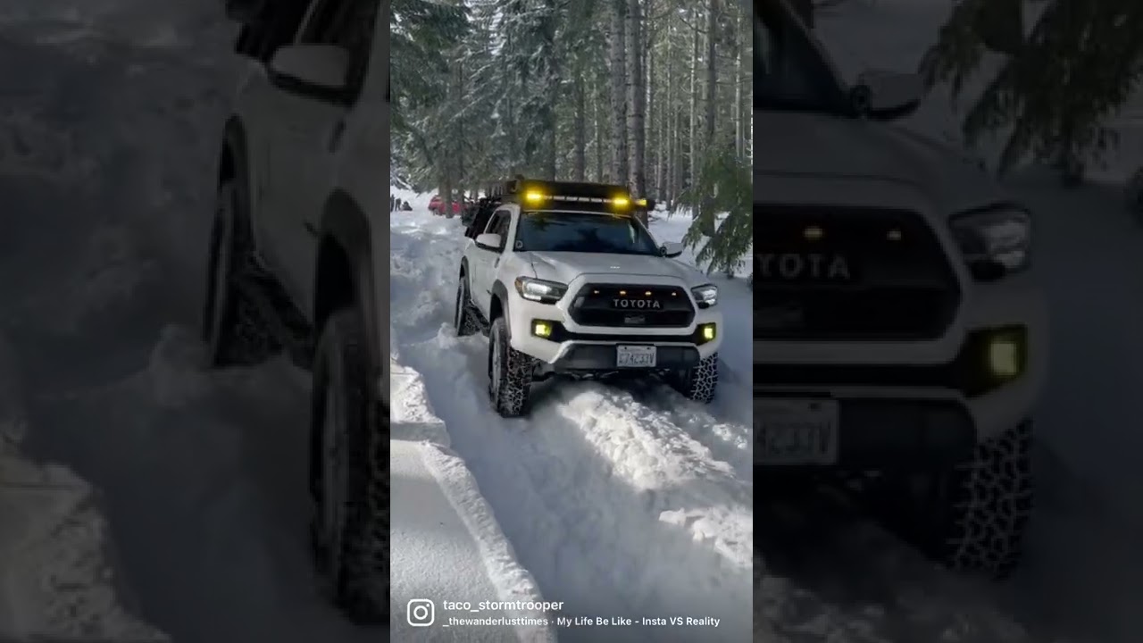 Social Media VS reality #tacoma #toyota #4x4 #truck #offroad #overland #winter #snow #toyota #trd