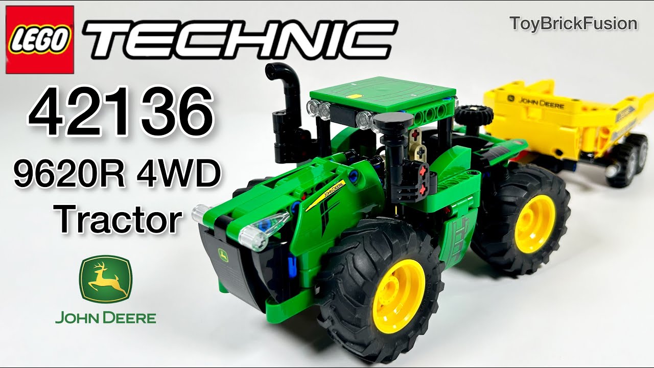 Lego Technic John Deere 9620R 4WD Tractor (42136) Speed Build : Power on the Fields - ToyBrickFusion