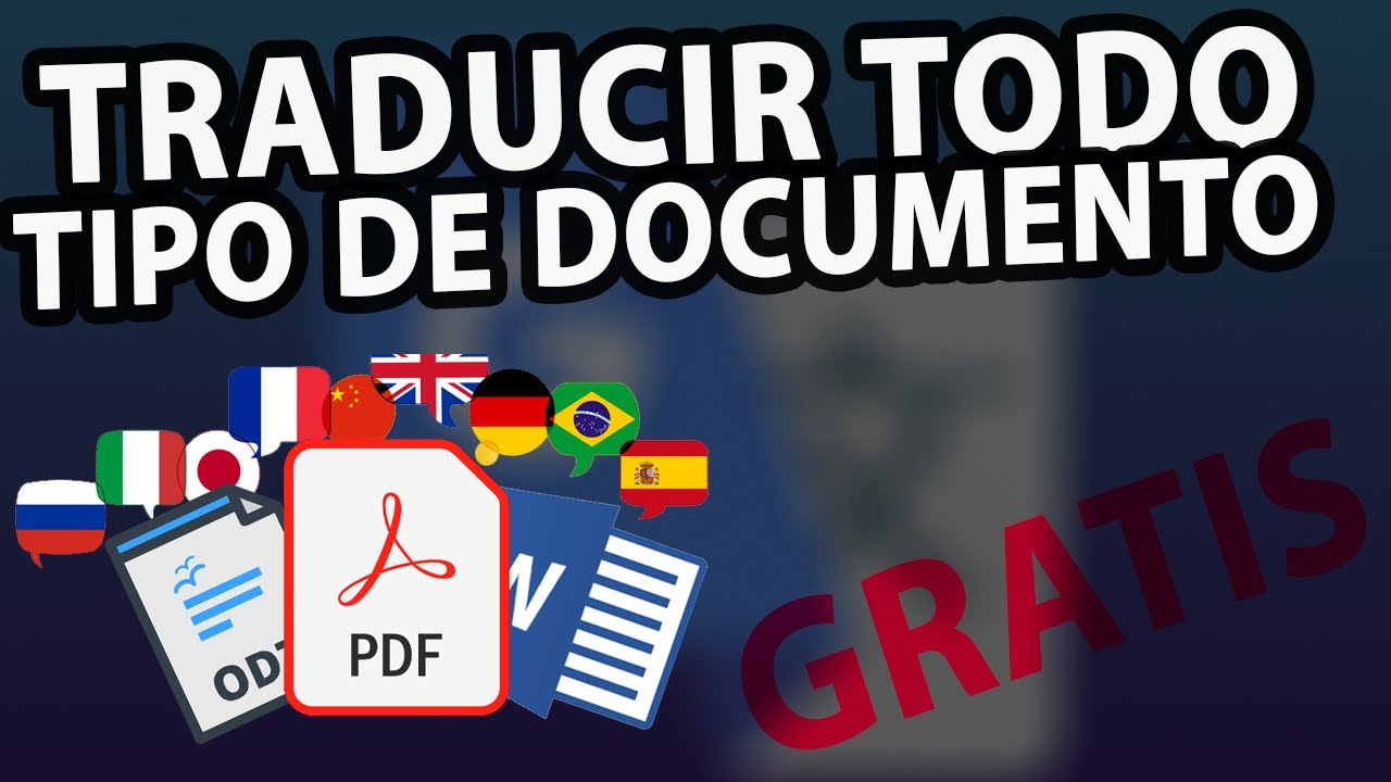 Como TRADUCIR un documento PDF , WORD , ODT de forma AUTOMATICA y GRATIS al 100%