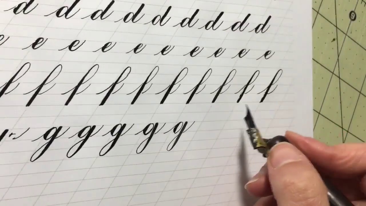 How to Write the Lowercase Copperplate Alphabet: A-N | Calligraphy Tutorial ASMR #copperplate