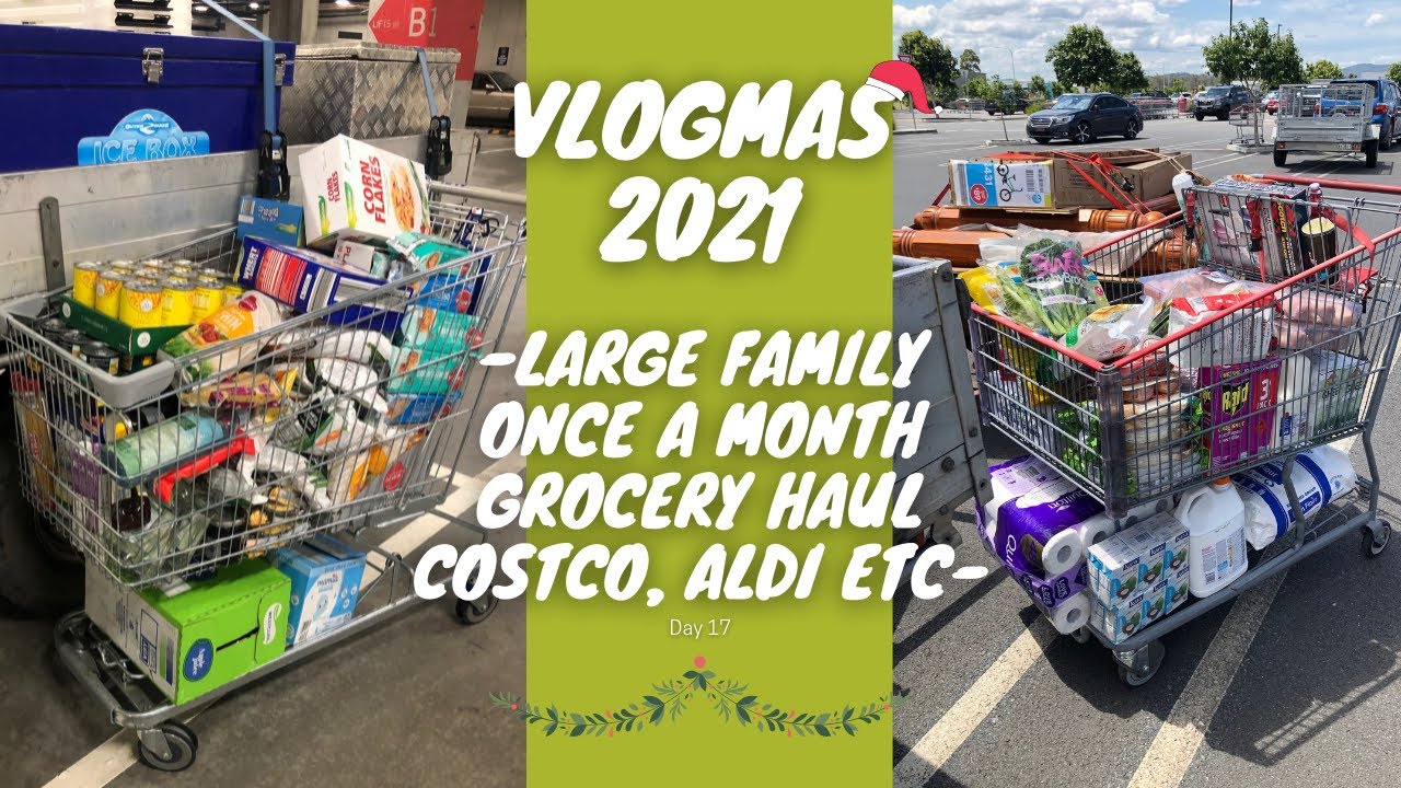Large Family, $1,400 Once a Month Grocery Haul, Costco, Aldi etc | VLOGMAS 2021 Off Grid Australia