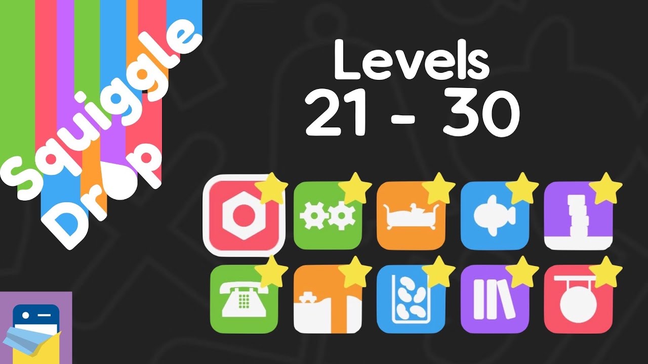 Squiggle Drop: Levels 21 - 30 Walkthrough & iOS Apple Arcade Gameplay (by Noodlecake)