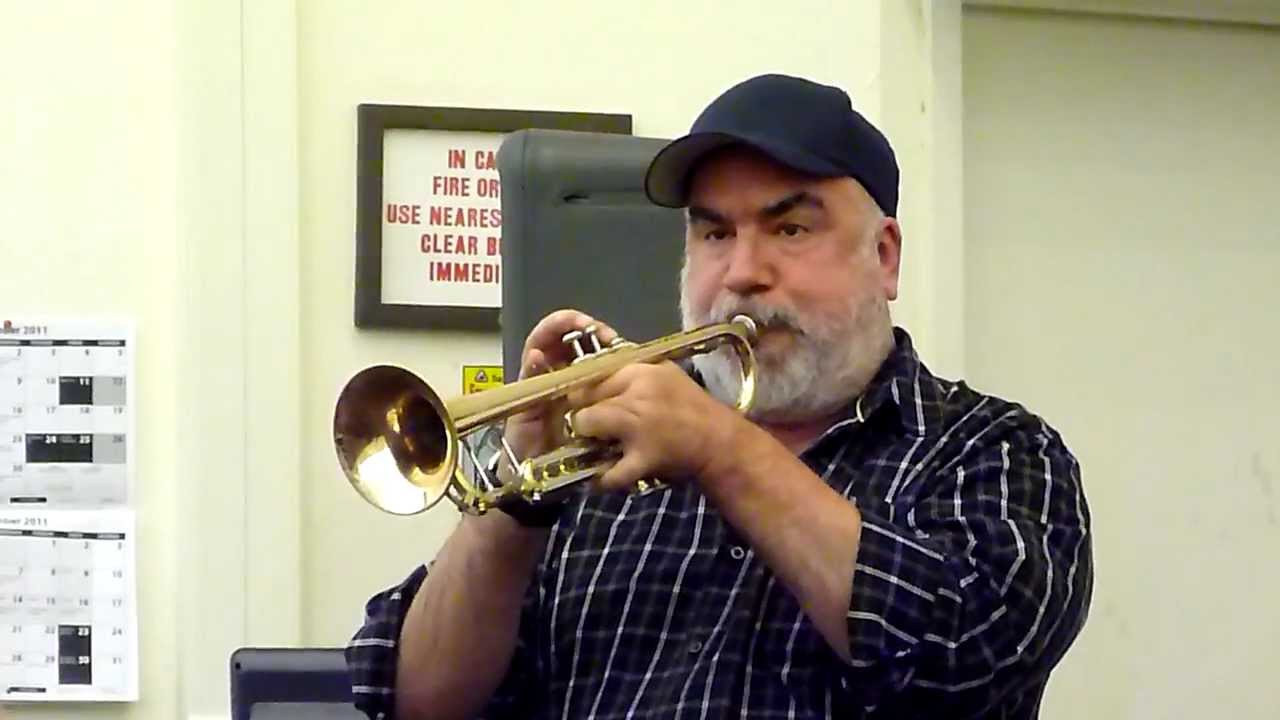 Randy Brecker clinic on swinging and Bop phrasing articulation.MTS