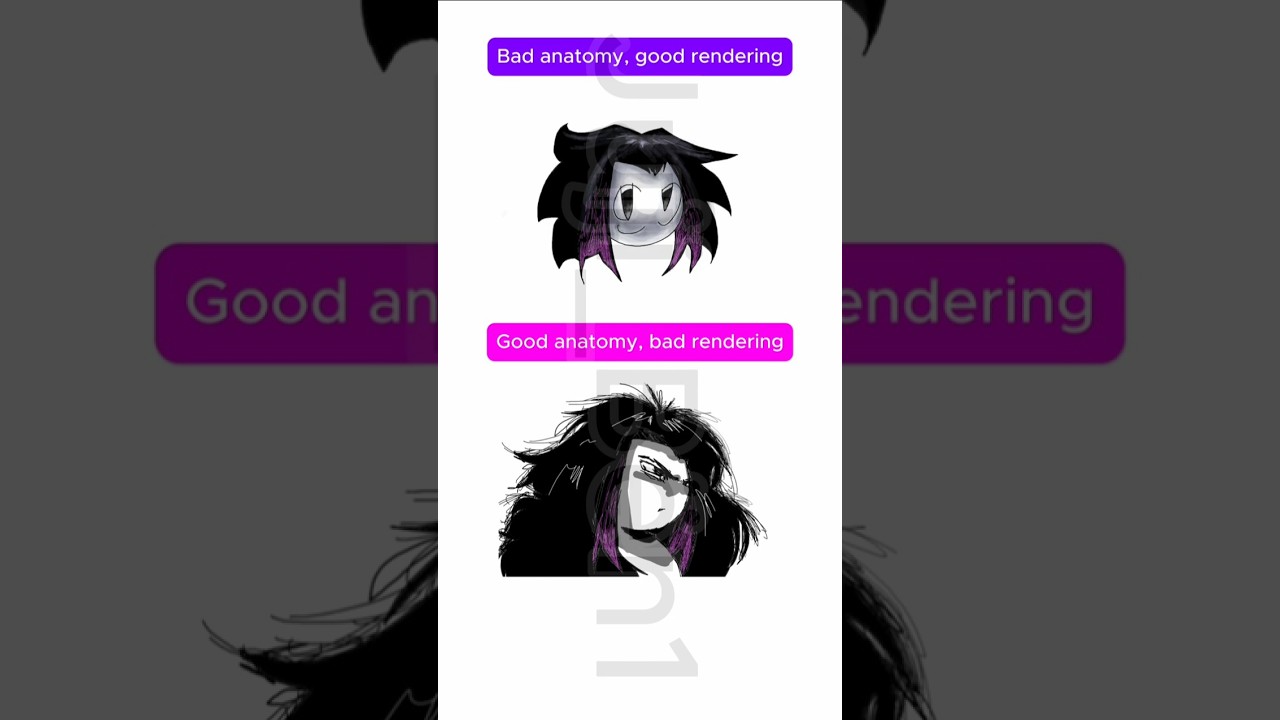 Bad anatomy vs Bad rendering (sorry I was bored)