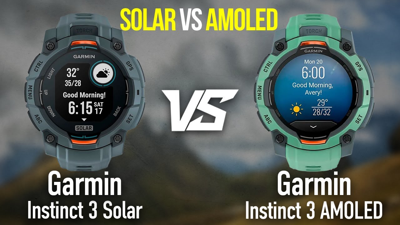 Garmin Instinct 3 Solar vs Garmin Instinct 3 AMOLED &ndash; Battery King vs Display King!