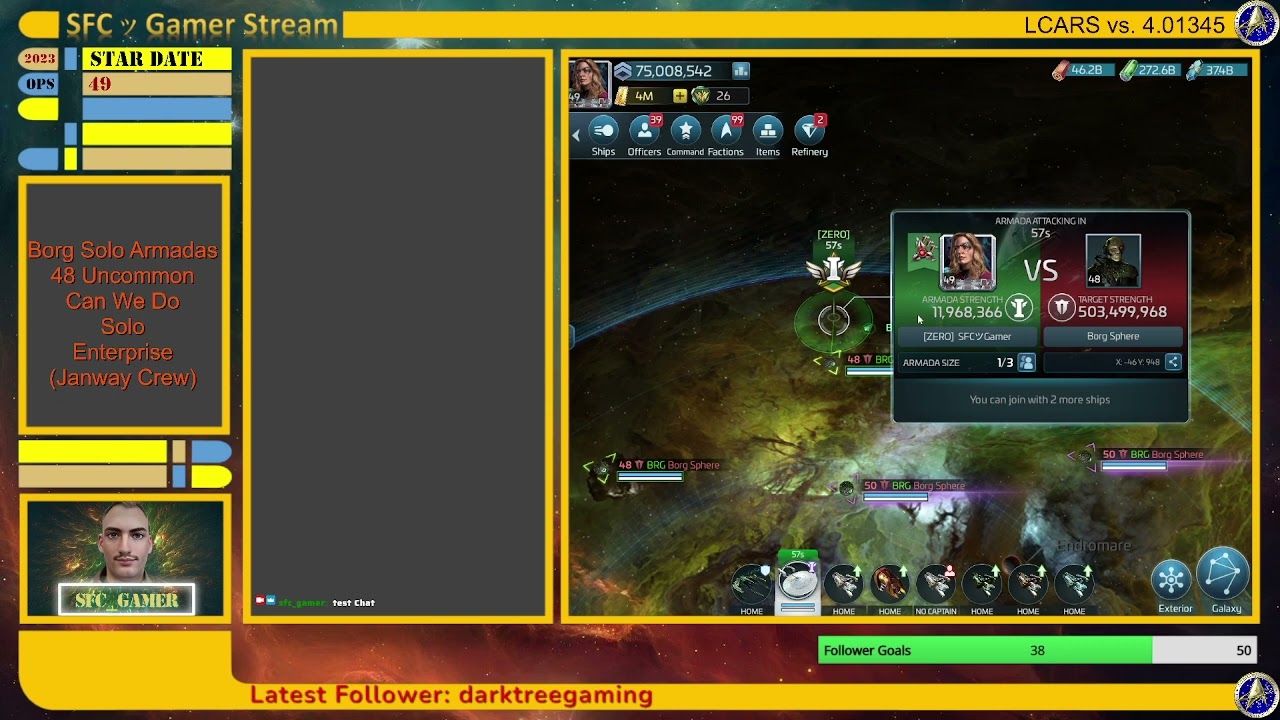 2  Highlight STFC Borg Solo Armadas; 48 Uncommon; Can We Do   Solo; Enterprise  Janway Crew
