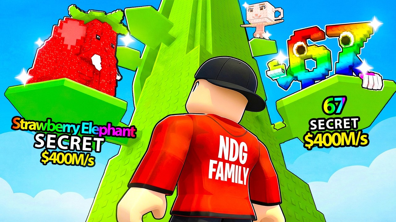 NOOB to PRO in Roblox Grow Beanstalk for Brainrots!