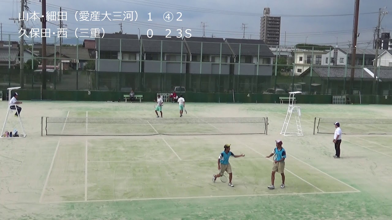 2018 東海高校総体ソフトテニス　男子個人戦　決勝　山本・細田（愛産大三河）vs久保田・西（三重）