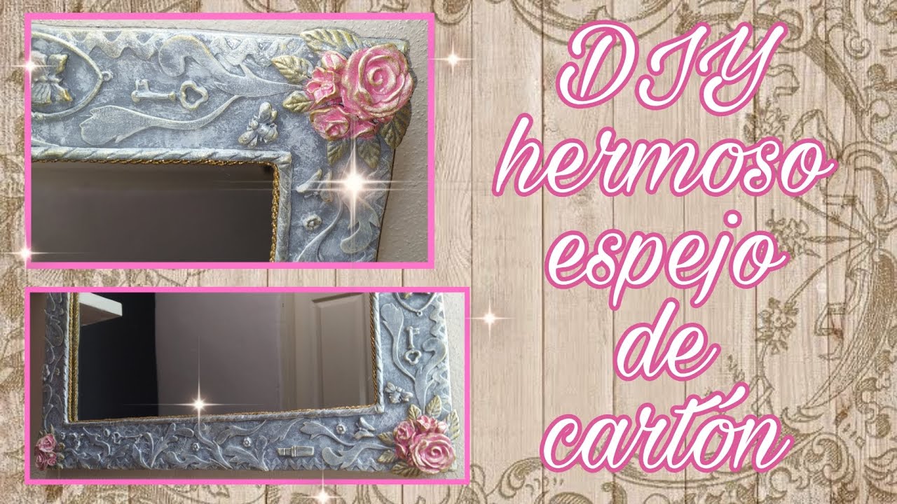 Hermoso marco para espejo de carton✨|| DIY Mirror elegant