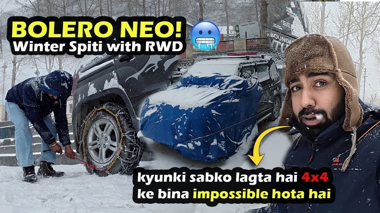 No 4x4… Just Snow Chains 😨 | RWD Bolero Neo vs Winter Spiti Snowstorm EP.4