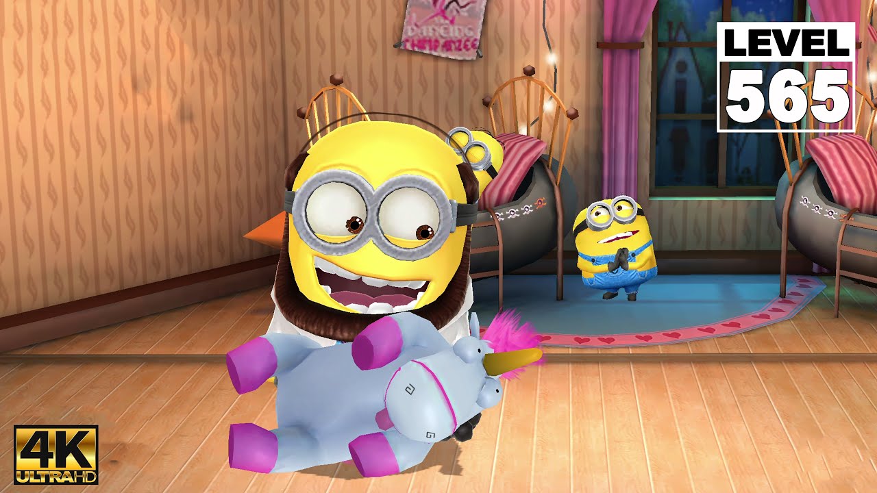Minion Rush Grandpa Minion collect 2.1K Bananas with the Fluffy Unicorn at The Pyramids | LV.565| 4K