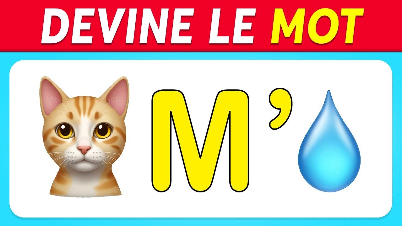 Devine 60 MOTS en ÉMOJIS 🌈✅ Facile, Moyen, Diffile, Impossible 🧠