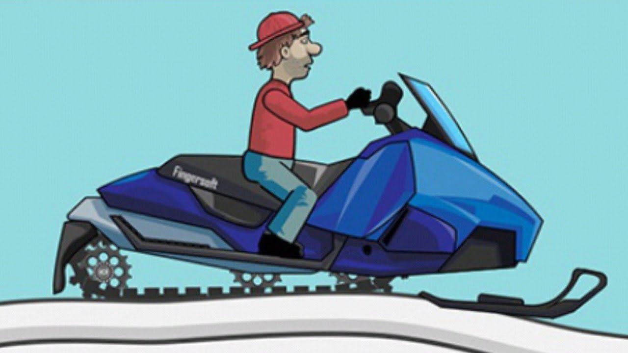 Hill climb racing.Motonieve.Un vehículo para la nieve bastante potente 😀