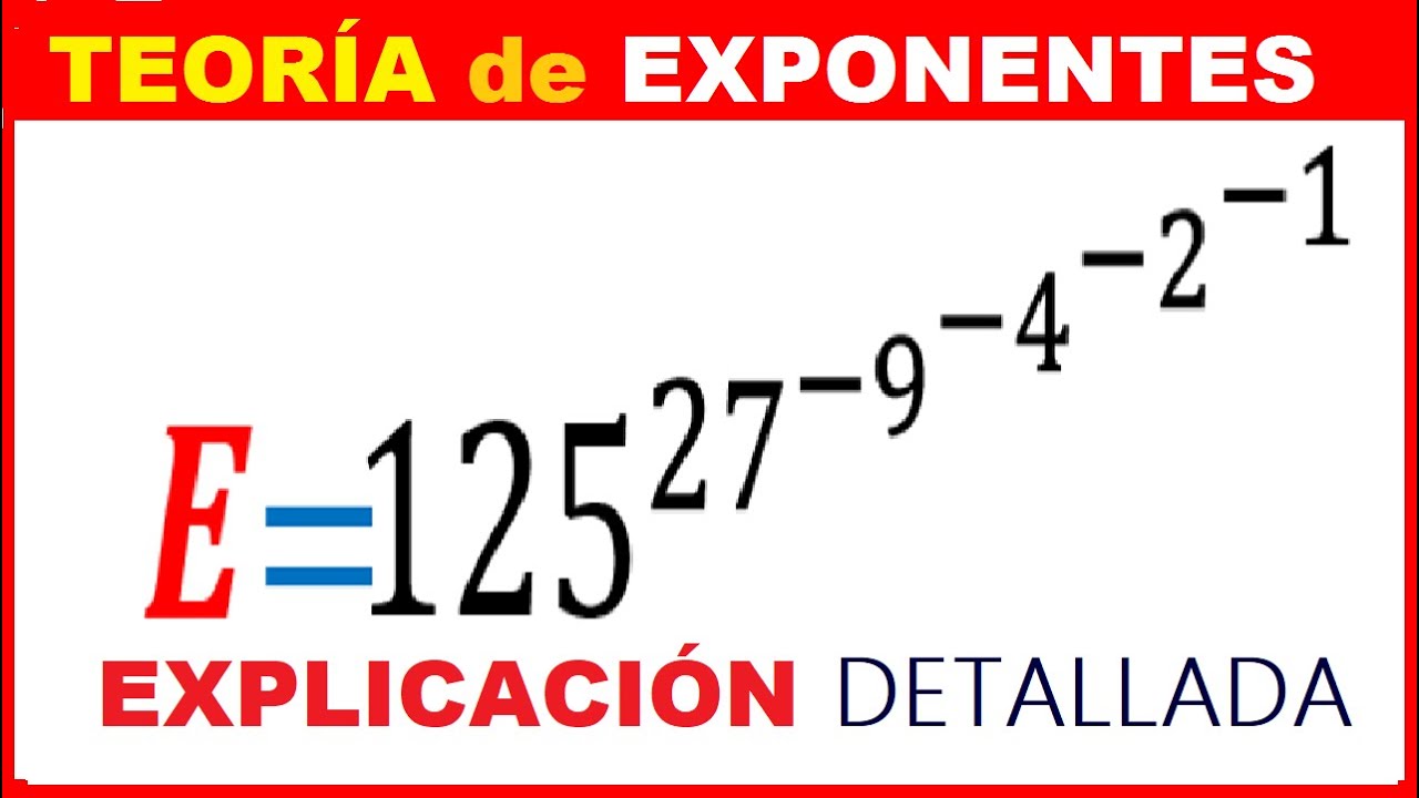 EXPONENTES SUCESIVOS 🚀 EJEMPLOS [Explicación DETALLADA]✔
