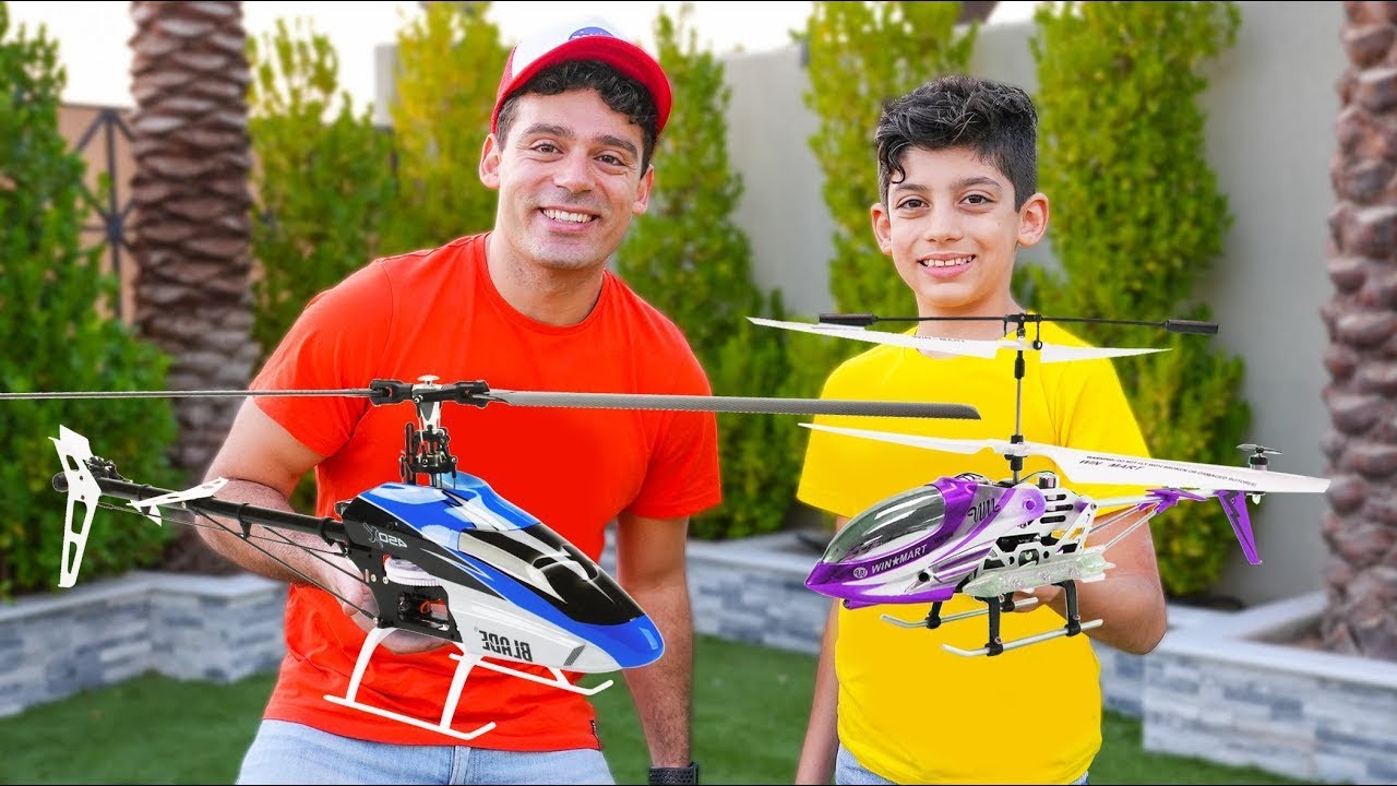 Jason dan Alex bermain dengan helikopter baru🚁 Tantangan Pesawat anak-anak