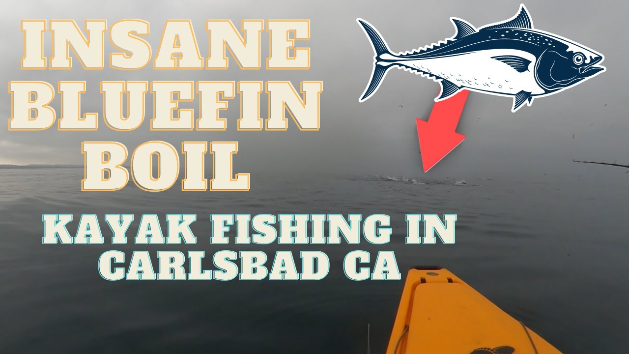 INSANE Kayak Fishing Carlsbad Canyon! Bluefin Tuna Boil & 400ft Rockfish (Surf Launch)