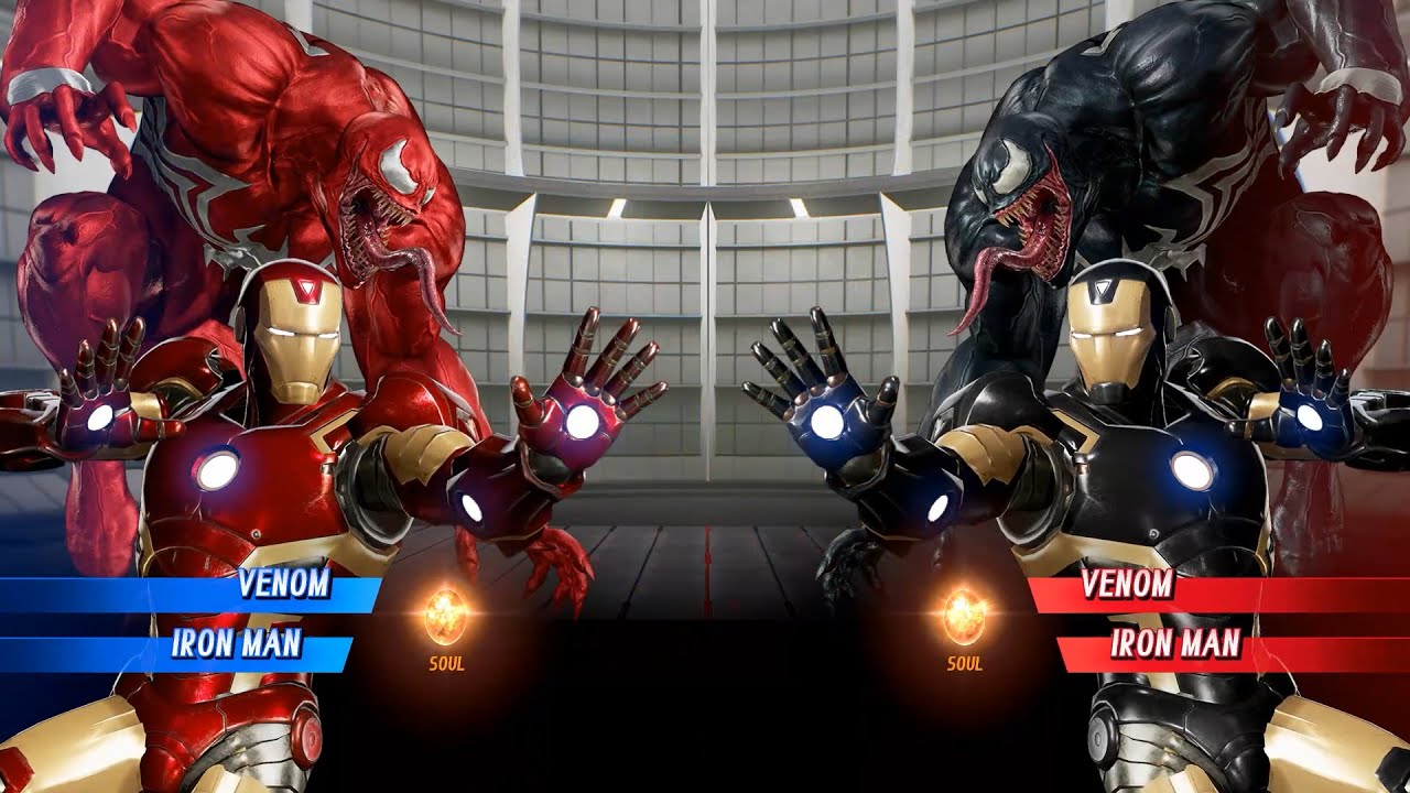 Venom & Iron Man VS Red Venom & Red Iron Man - Marvel vs Capcom Infinite