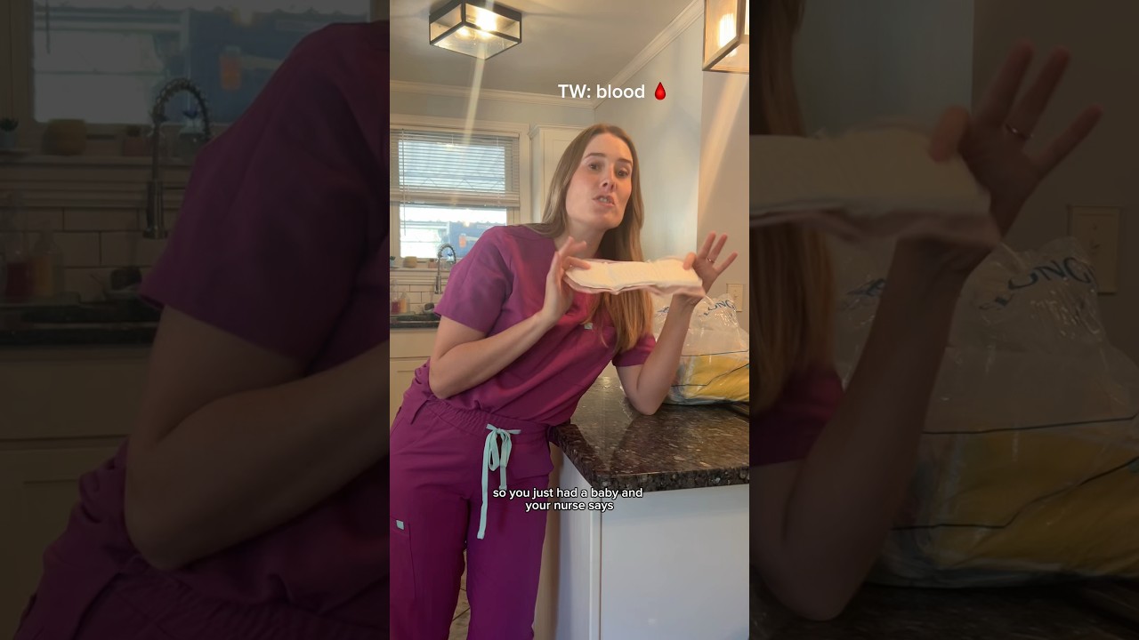 Нормальная кровь против той, которая отсутствует на послеродовой прокладке #роды #беременность #н...