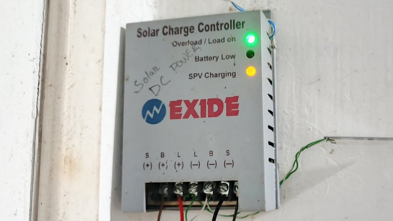 exide solar charge controller live test  automatically day night off on lights