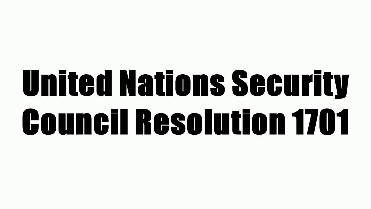 United Nations Security Council Resolution 1701