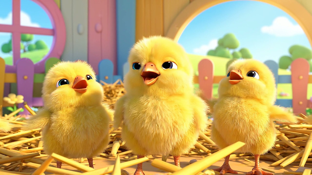 Cinco Pollitos Chirp Chirp Chirp | Canciones de la Granja y Rimas Infantiles