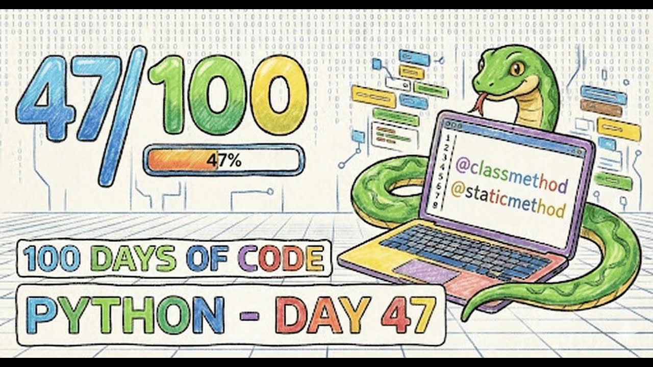 100 Days of Python – Day 47: Class Methods, Static Methods & Class Variables