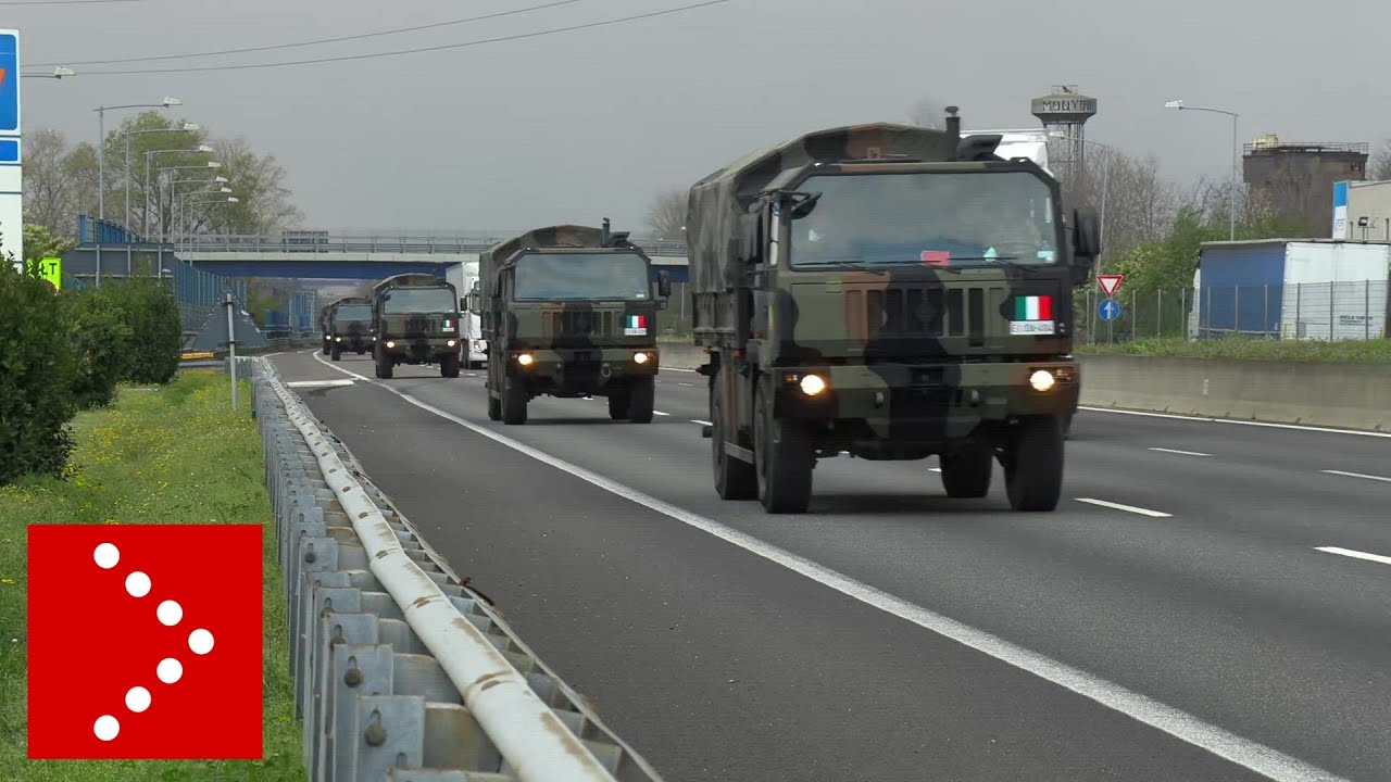 Salme portate via da esercito: il convoglio militare scortato