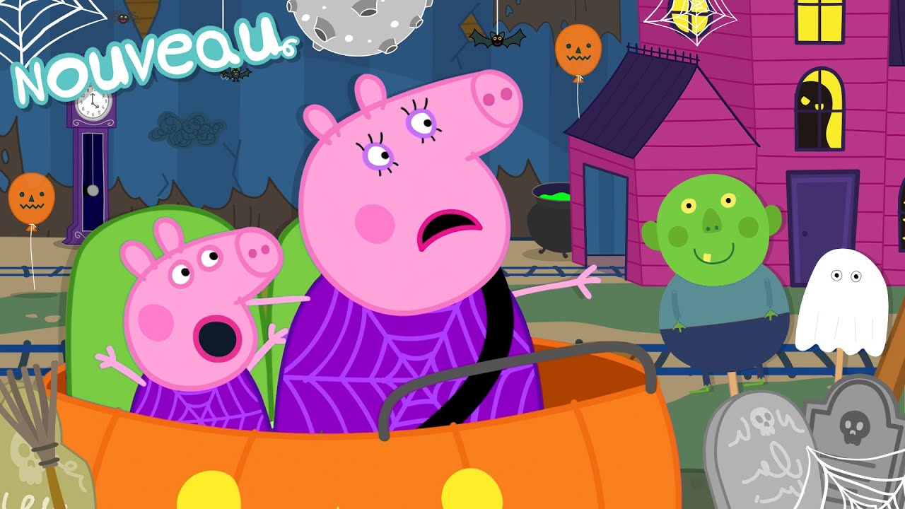 Les histoires de Peppa Pig 👻 Terrifiant train fantôme  🚂 Épisodes de Peppa Pig