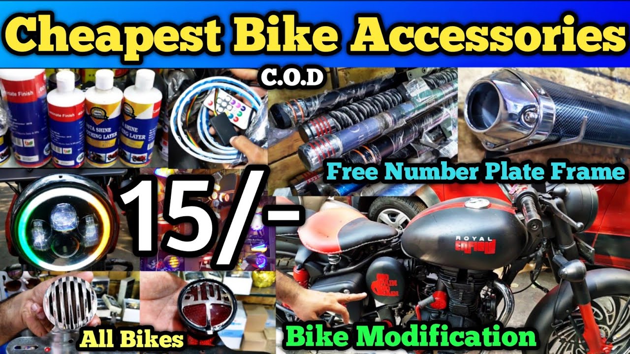 Cheapest Bike Accessories Modification Market @ 15/- | Wholesale/Retail | Karol Bagh Bike Market