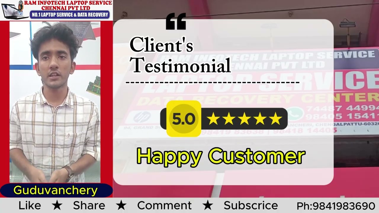 Honest Client Feedback & Reviews | Real Customer Experience-Best Laptop Service  Guduvanchery SMR