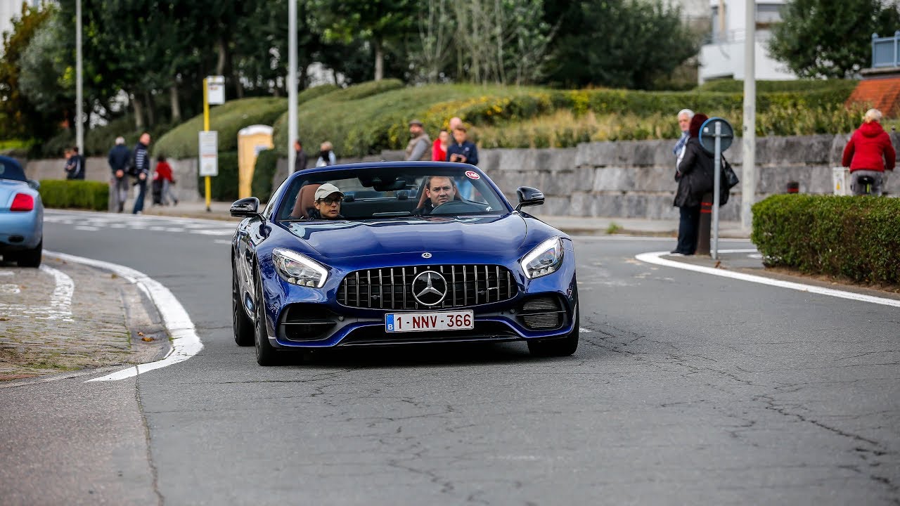 5x Mercedes-AMG GTC Roadster - Accelerations & Driving in Knokke-Heist !