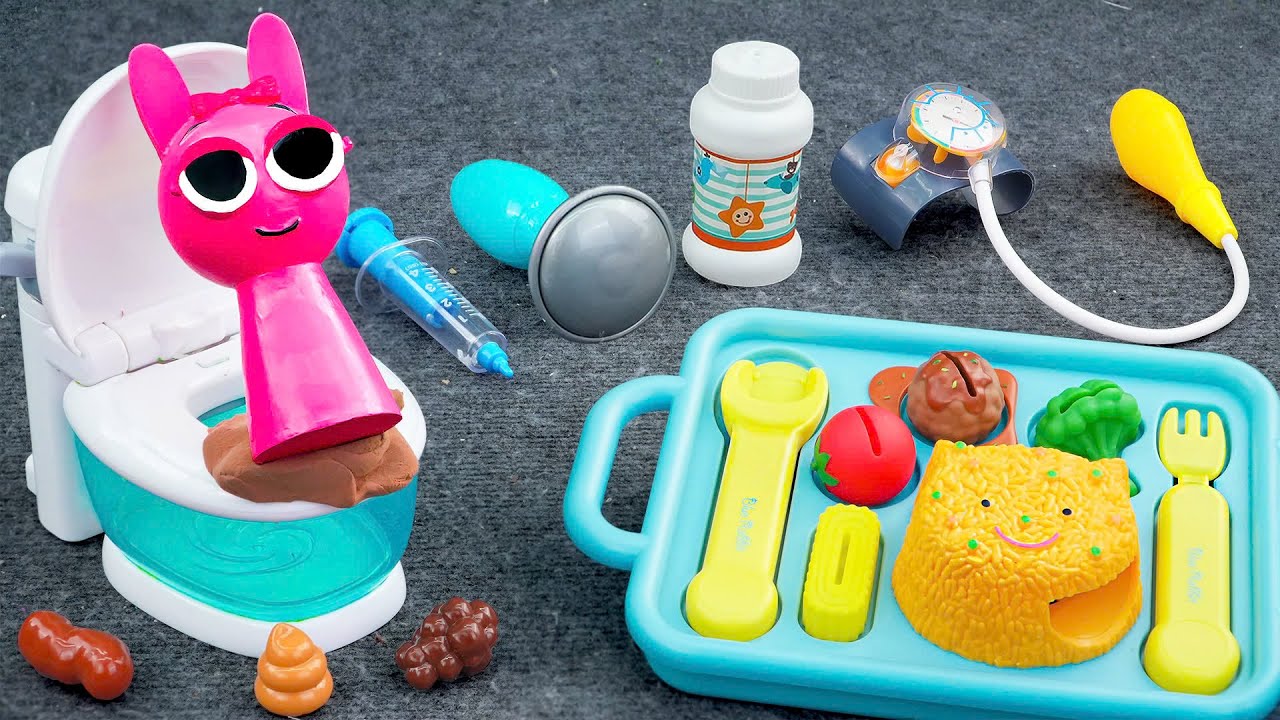 SPRUNKI Pinki Toy Satisfying with Unboxing Cute Eating & Toilet Playset ASMR 🎉 Funny Food Toys