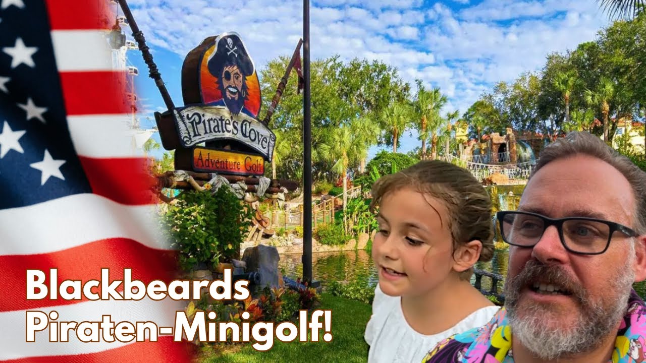 Piratenschiff & Schatzhöhle: Abenteuer-Minigolf in Orlando | USA Vlog