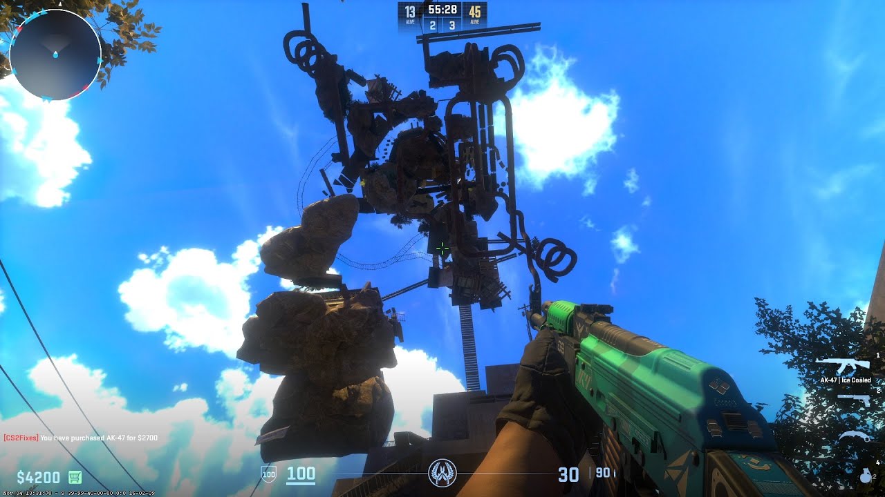 CS2 Zombie Escape ze_only_up (все этапы) на сервере GFL