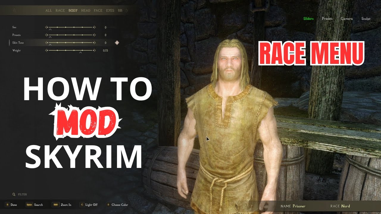 Getting RACE MENU - How to mod Skyrim