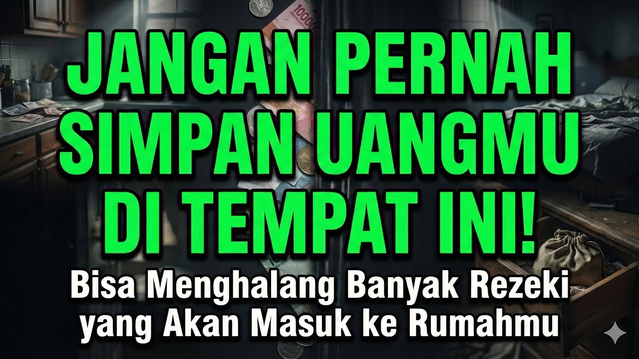 JANGAN SEPELEKAN‼️ 5 Tempat Menyimpan UANG di Rumah yang Bisa Membuat REZEKIMU SERET & BERKURANG!