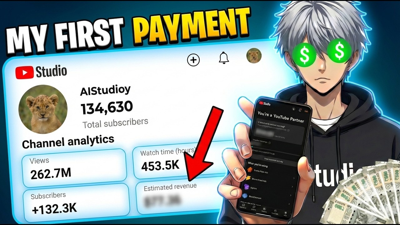 🔥My First Payment From YouTube 🤑 || The Moment I’ll Never Forget || 💸 YouTube Earnings