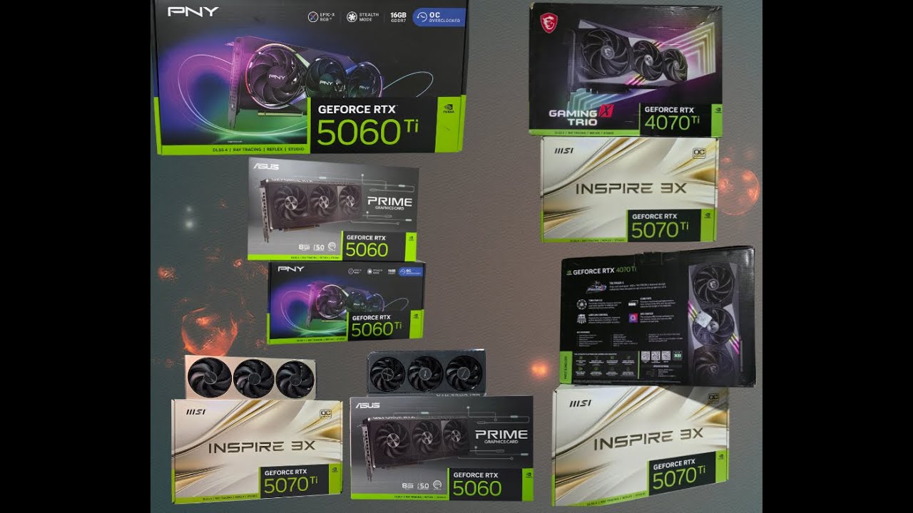 ¿Cuál es la MEJOR GPU? RTX 5070 Ti vs 4070 Ti vs 5060 Ti (16GB) vs 5060 8GB