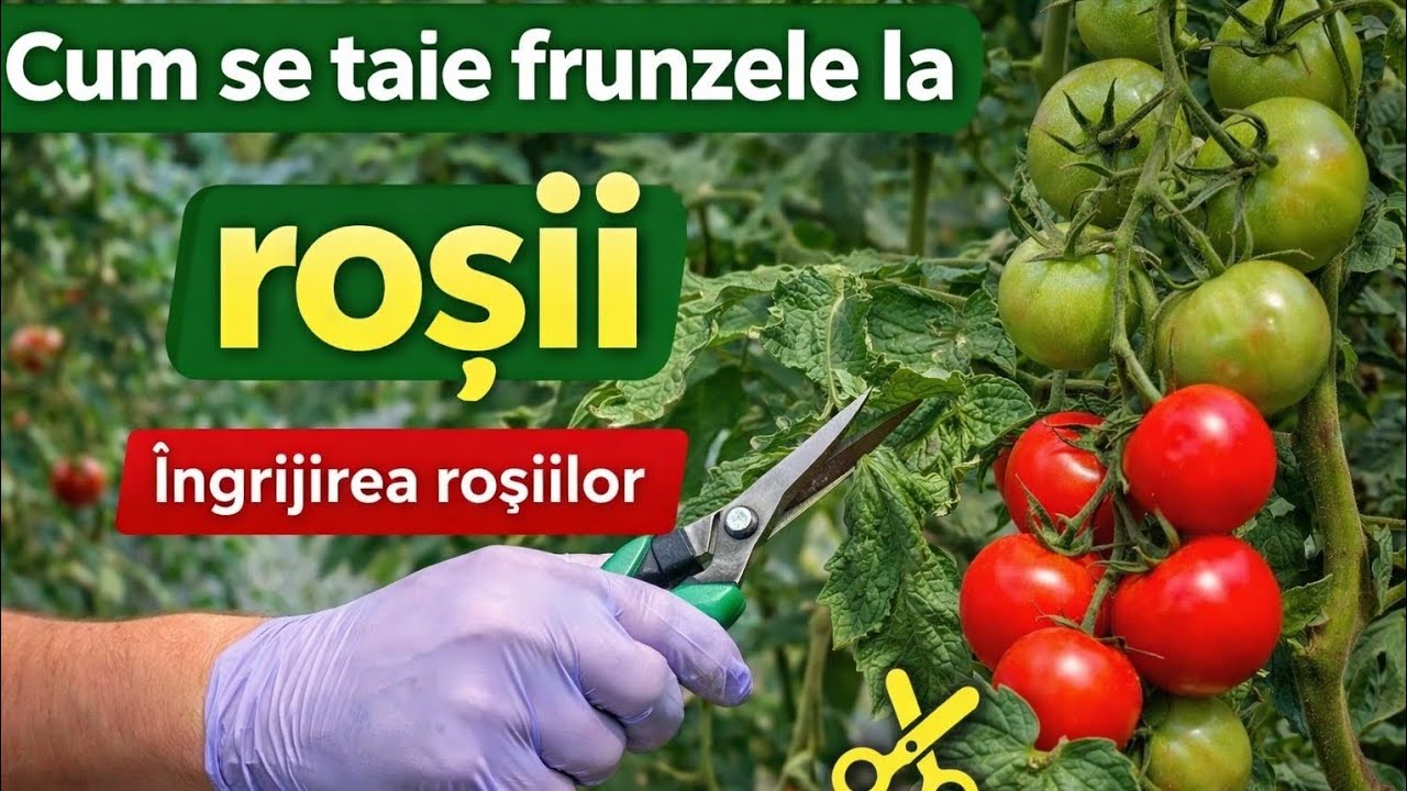 Cum se taie frunzele la roșii în solar | Îngrijirea roșiilor